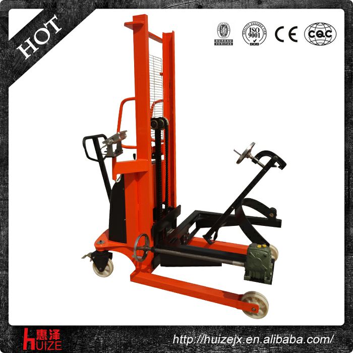 半電動稱重油桶車（夾鐵桶，手搖翻轉(zhuǎn)倒料）